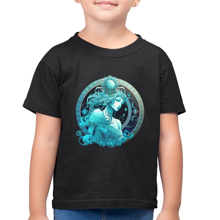 Camiseta Algodão Infantil Aquário Sígno