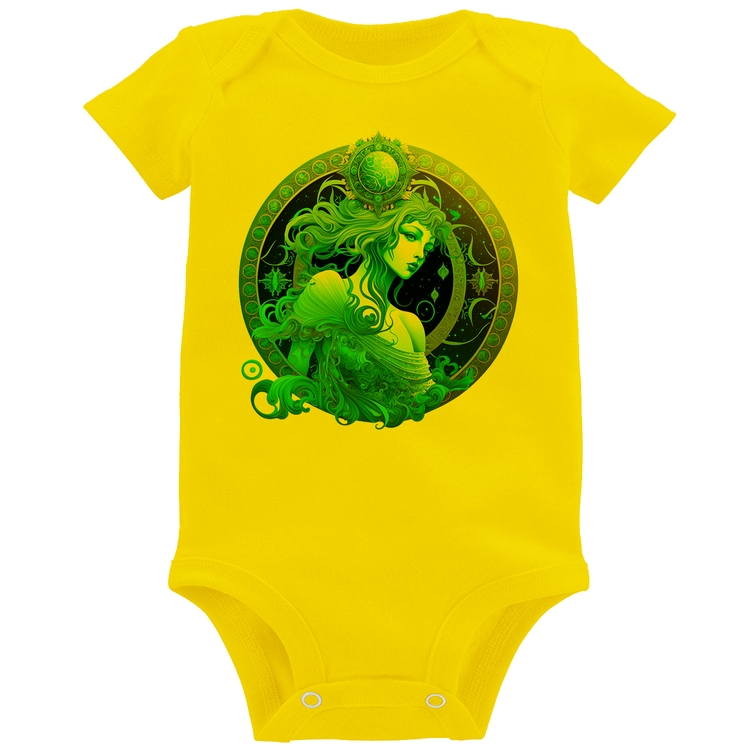 Body Bebê Aquário Sígno - Amarelo
