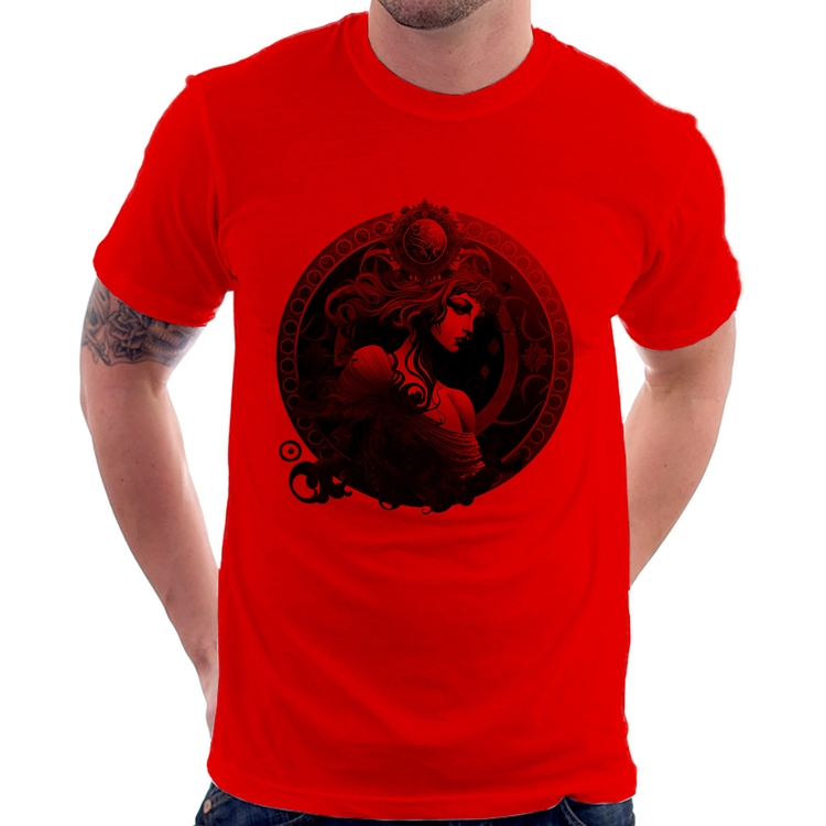 Camiseta Aquário Sígno - Vermelha