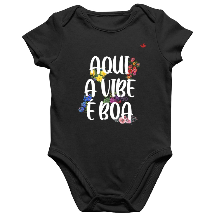 Body Bebê Algodão Aqui a vibe é boa