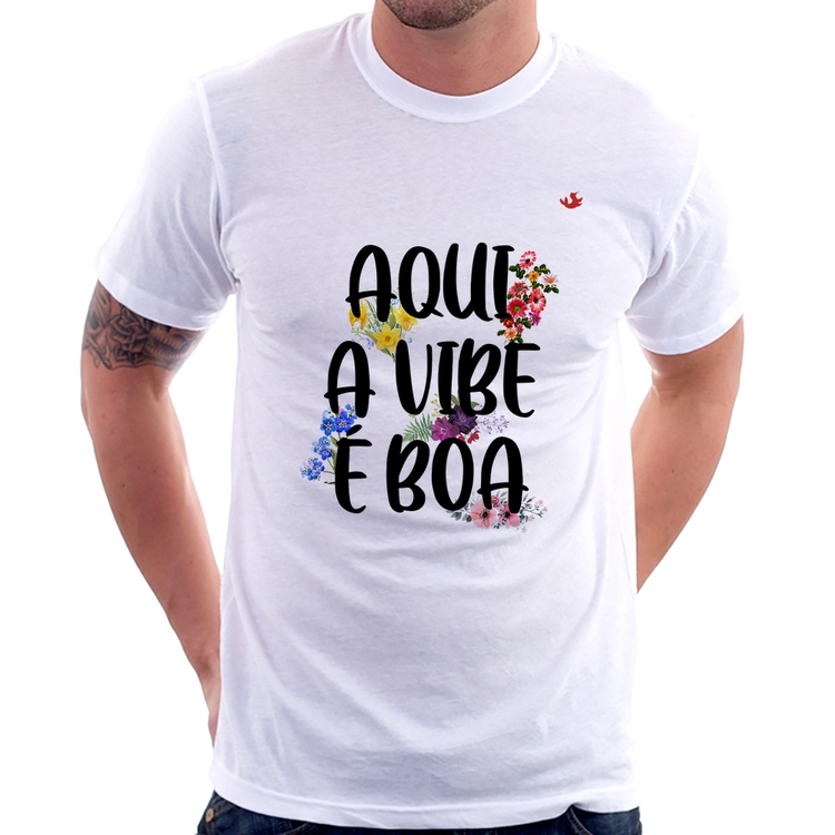 Camiseta Aqui a vibe é boa