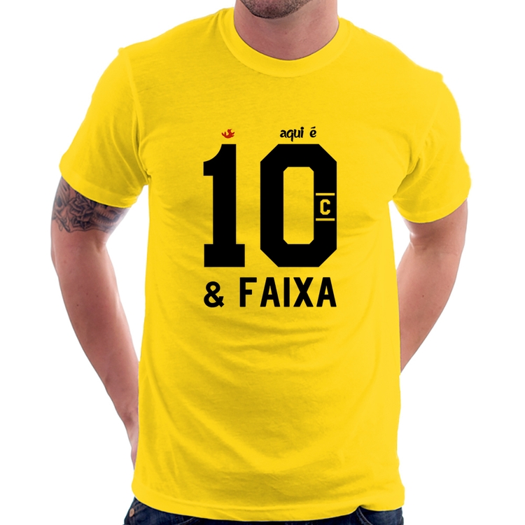 Camiseta Aqui é 10 e Faixa - Amarela