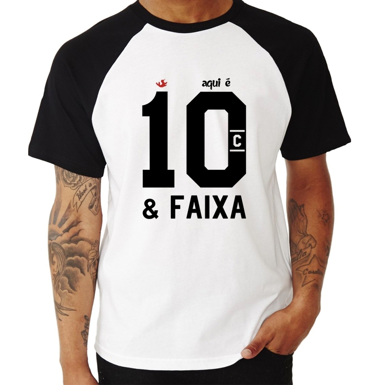 Camiseta Raglan Aqui é 10 e Faixa
