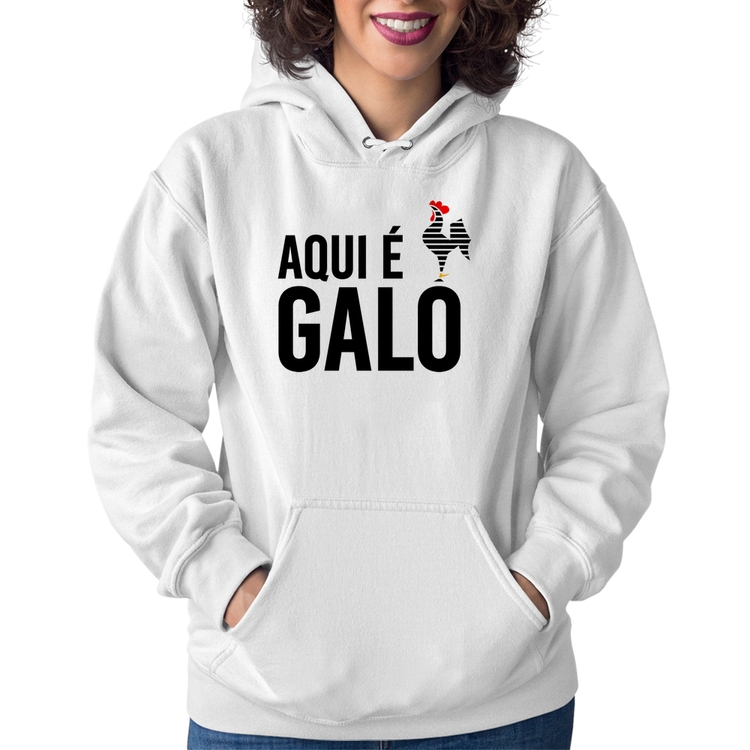 Moletom Feminino Aqui é galo - Branco