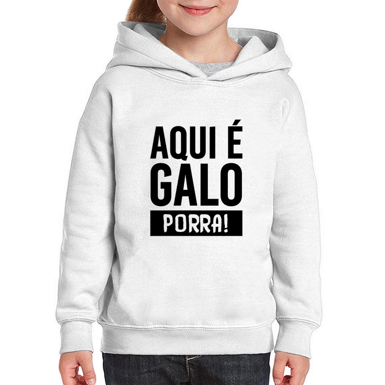 Moletom Infantil Aqui é galo 