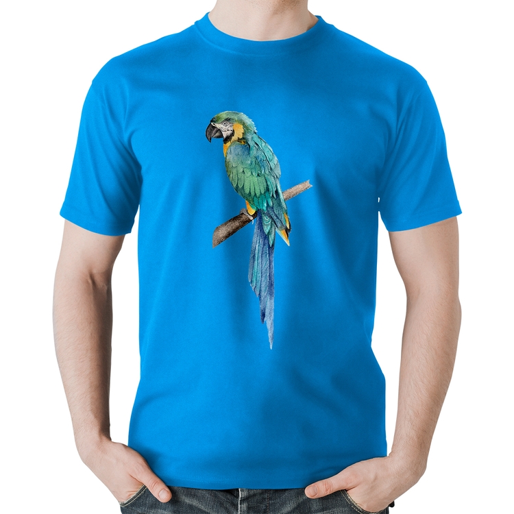 Camiseta Algodão Arara Azul - Azul