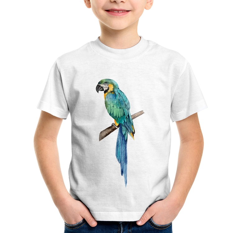 Camiseta Infantil Arara Azul