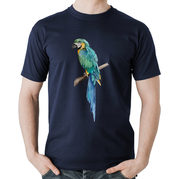 Camiseta Algodão Arara Azul - Marinho