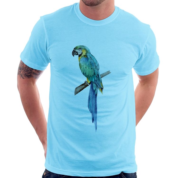 Camiseta Arara Azul - Azul Bebê