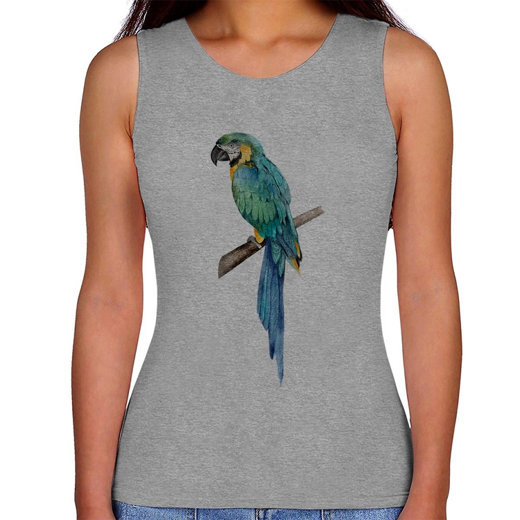 Regata Feminina Arara Azul - Cinza