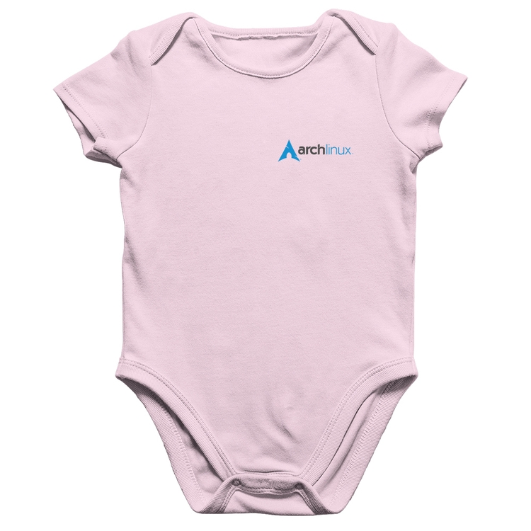 Body Bebê Algodão Arch Linux - Rosa Bebê