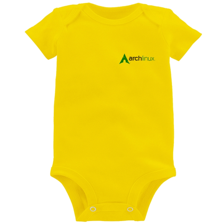 Body Bebê Arch Linux - Amarelo