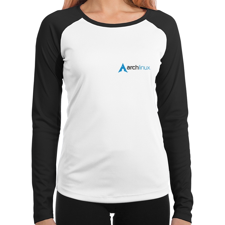 Baby Look Raglan Arch Linux Manga Longa