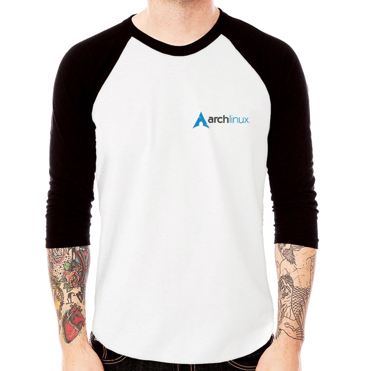 Camiseta Raglan Arch Linux Manga 3/4
