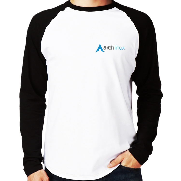 Camiseta Raglan Arch Linux Manga Longa