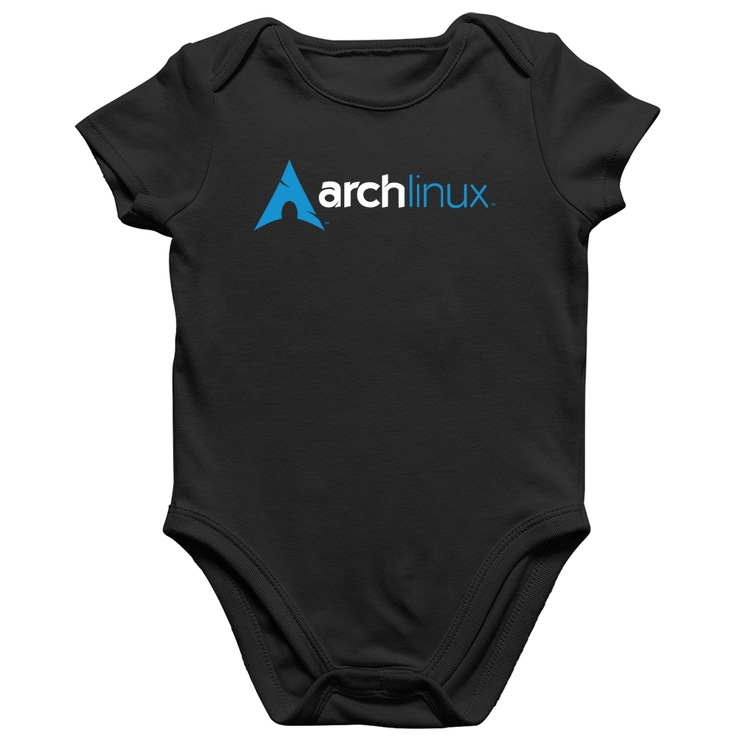 Body Bebê Algodão Arch Linux Logo