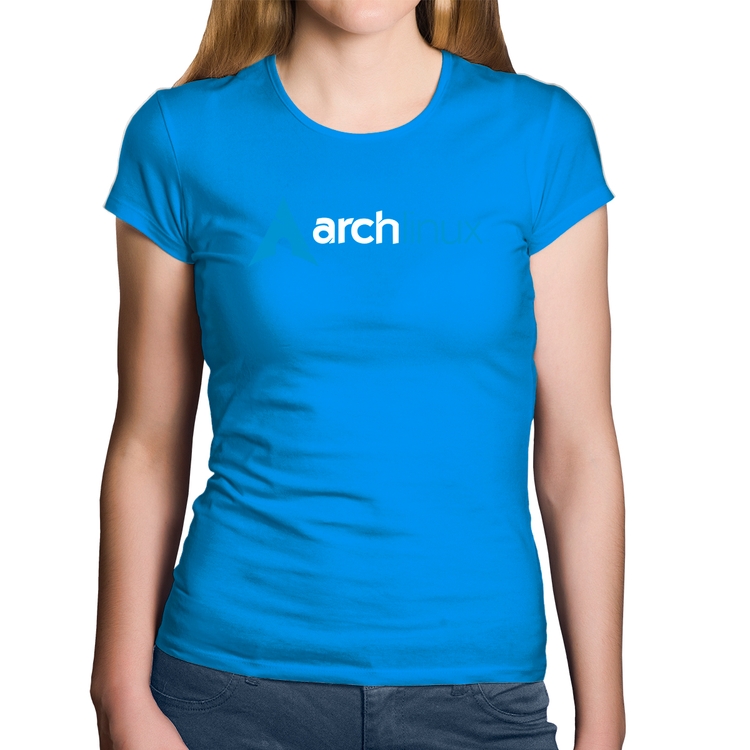 Baby Look Algodão Arch Linux Logo - Azul