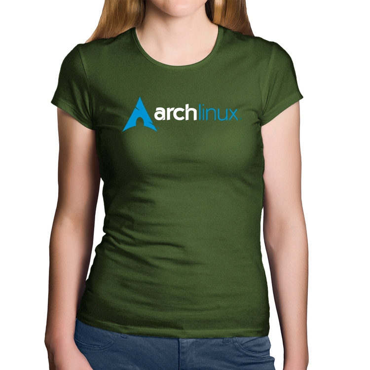 Baby Look Algodão Arch Linux Logo - Musgo