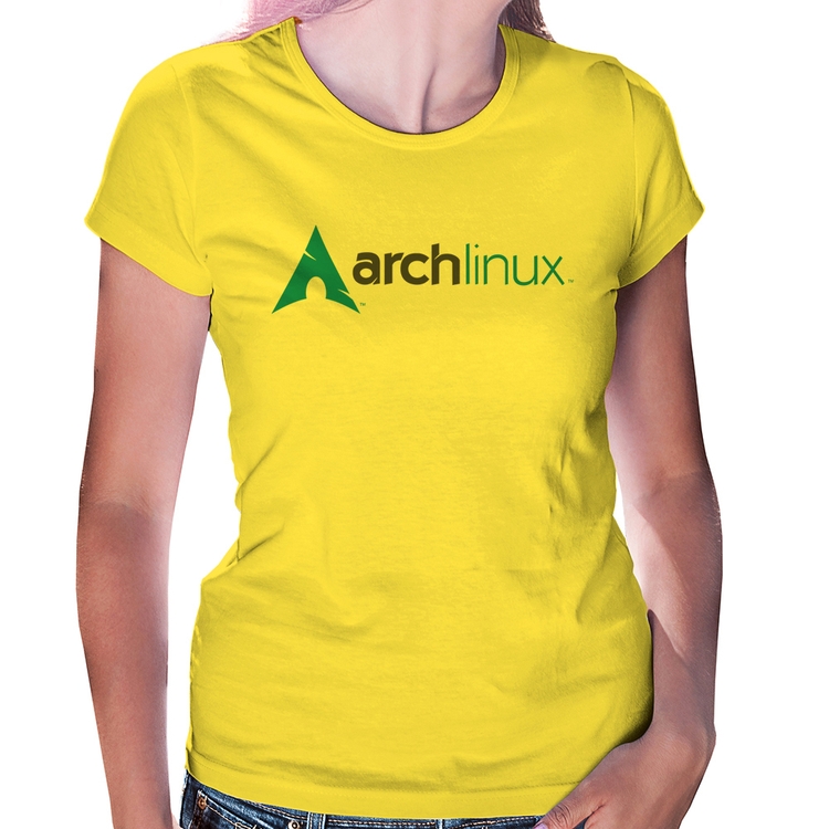 Baby Look Arch Linux Logo - Amarela