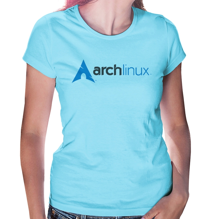 Baby Look Arch Linux Logo - Azul Bebê