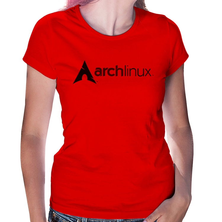 Baby Look Arch Linux Logo - Vermelha