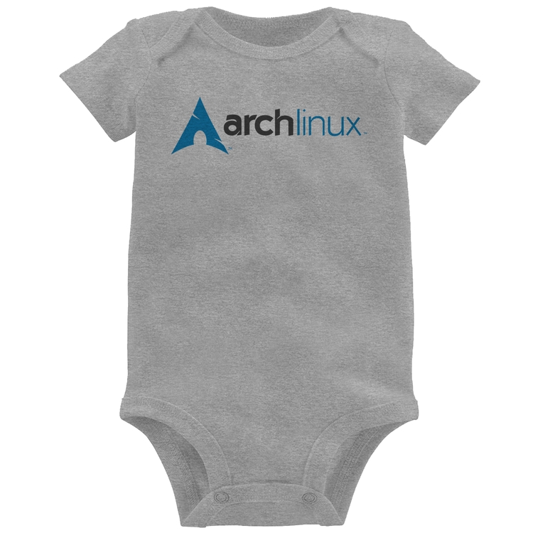 Body Bebê Arch Linux Logo - Cinza