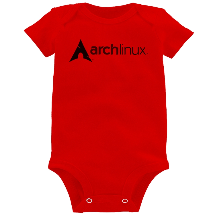 Body Bebê Arch Linux Logo - Vermelho