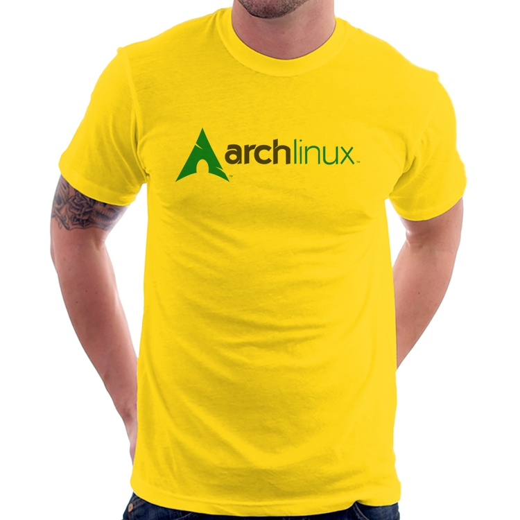 Camiseta Arch Linux Logo - Amarela