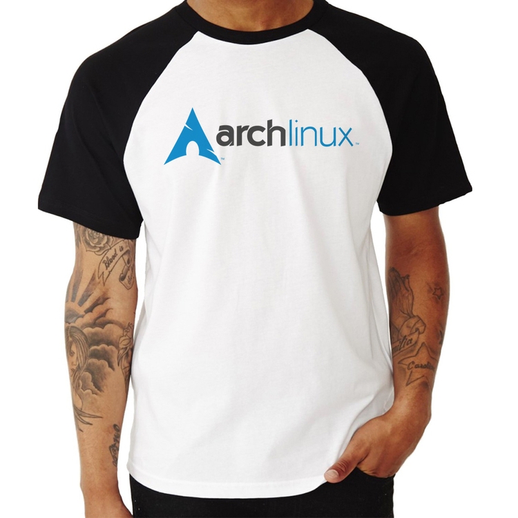 Camiseta Raglan Arch Linux Logo