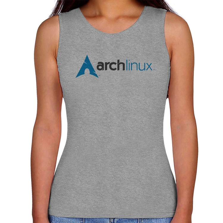Regata Feminina Arch Linux Logo - Cinza