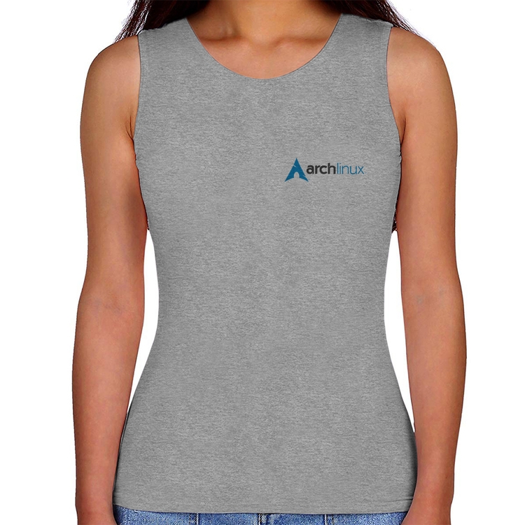 Regata Feminina Arch Linux - Cinza