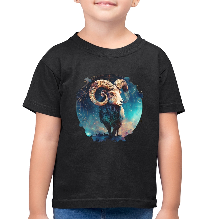 Camiseta Algodão Infantil Áries Sígno