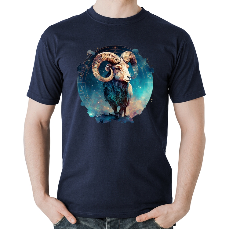 Camiseta Algodão Áries Sígno - Marinho