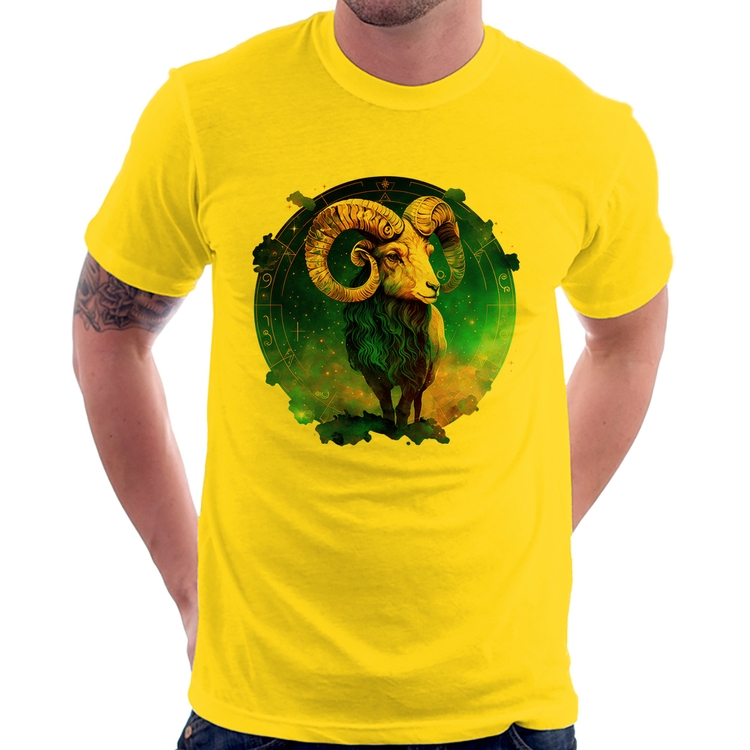 Camiseta Áries Sígno - Amarela