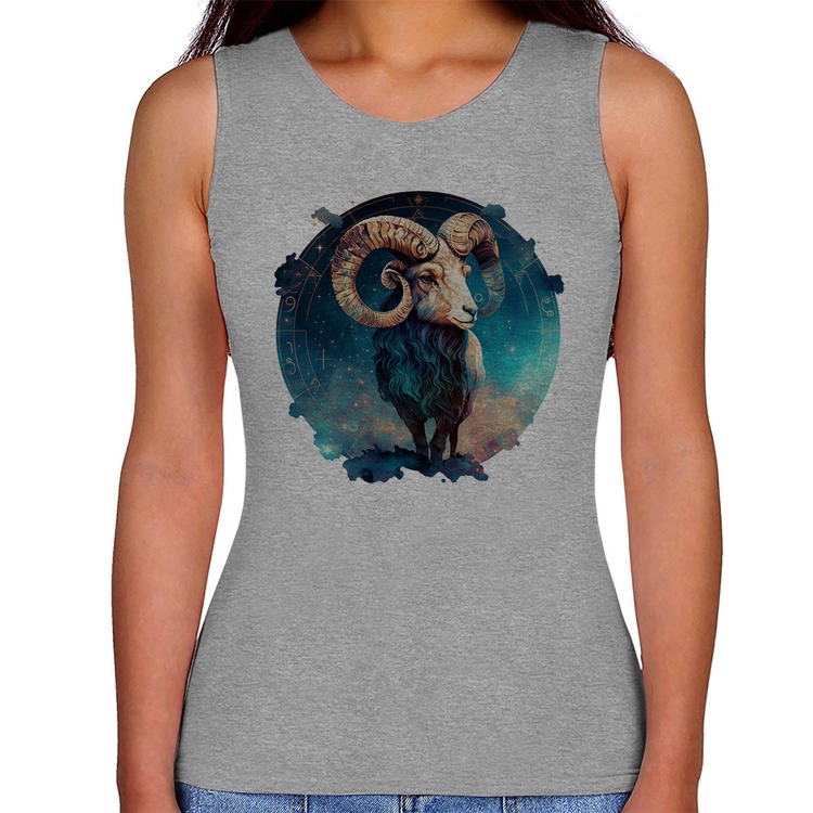 Regata Feminina Áries Sígno - Cinza