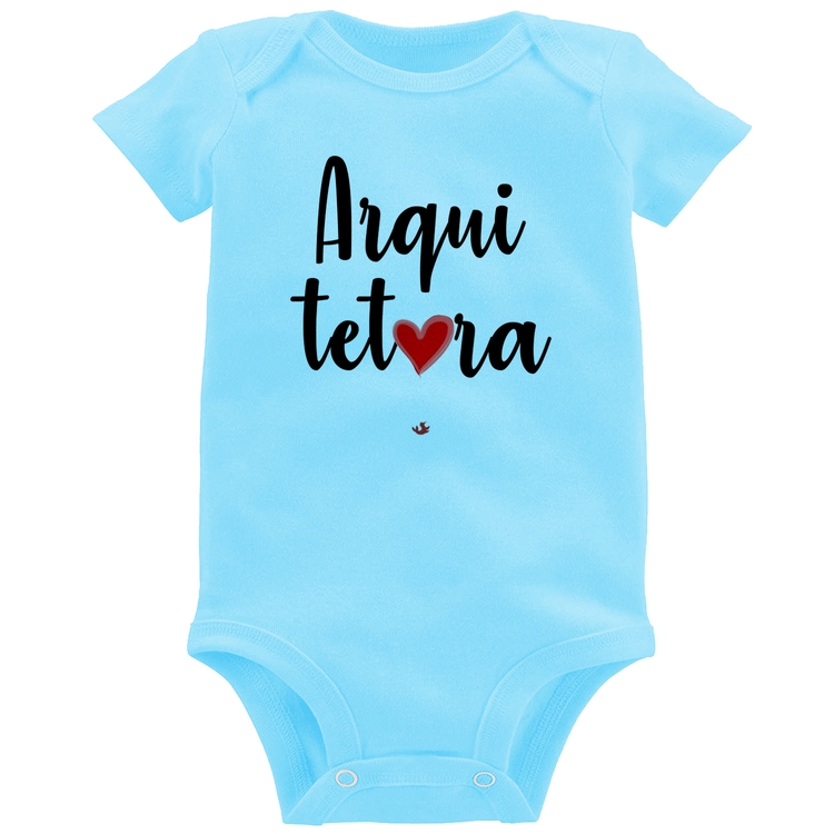 Body Bebê Arquitetura por amor - Azul Bebê