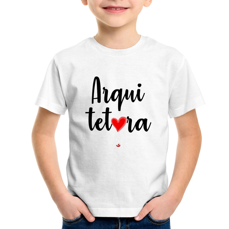 Camiseta Infantil Arquitetura por amor