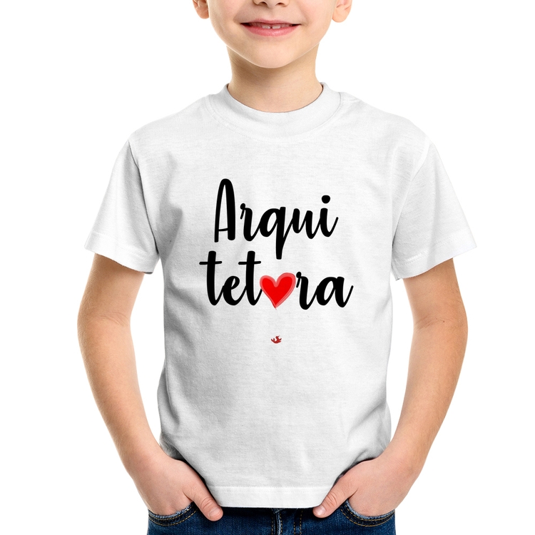 Camiseta Infantil Arquitetura por amor