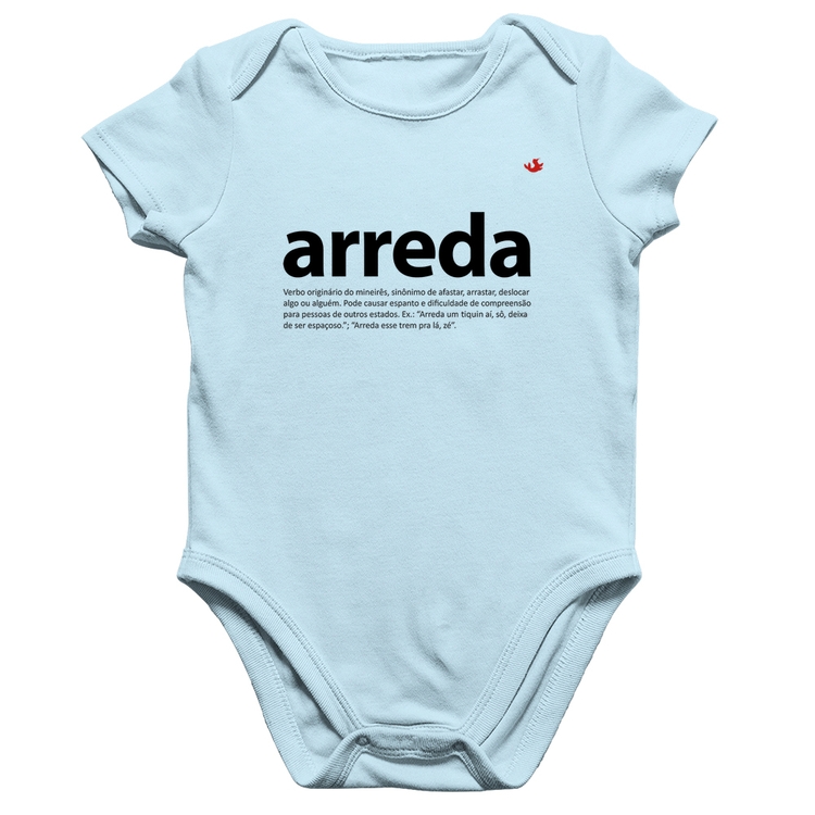 Body Bebê Algodão arreda - Azul Bebê