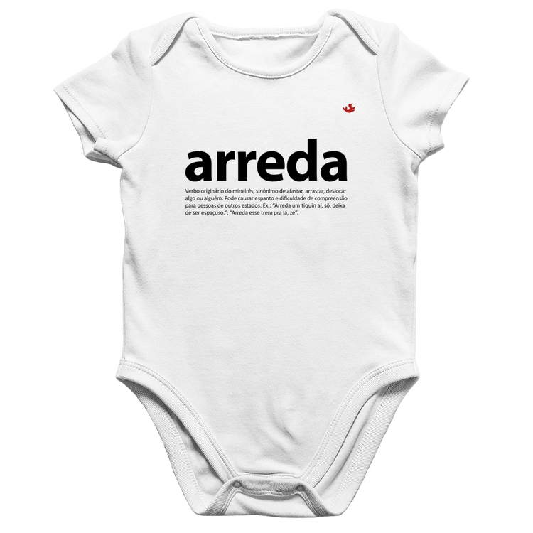 Body Bebê Algodão arreda - Branco