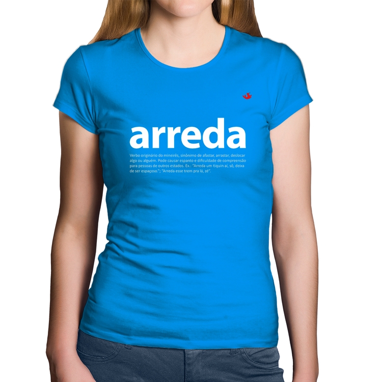 Baby Look Algodão arreda - Azul