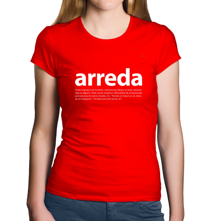 Baby Look Algodão arreda - Vermelha