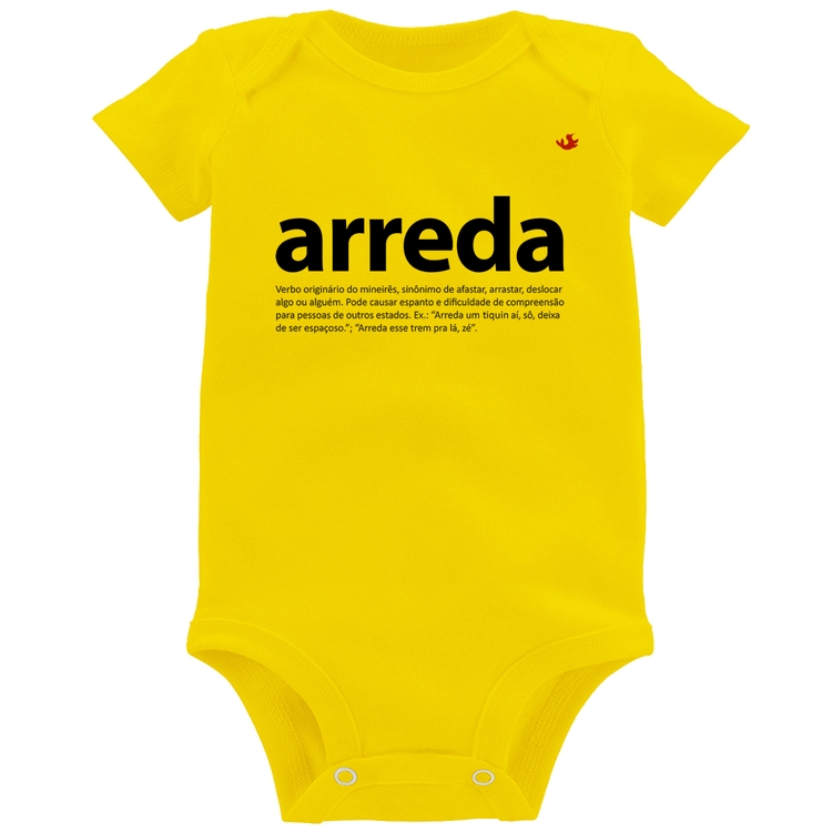 Body Bebê arreda - Amarelo