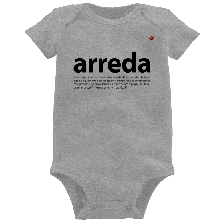 Body Bebê arreda - Cinza