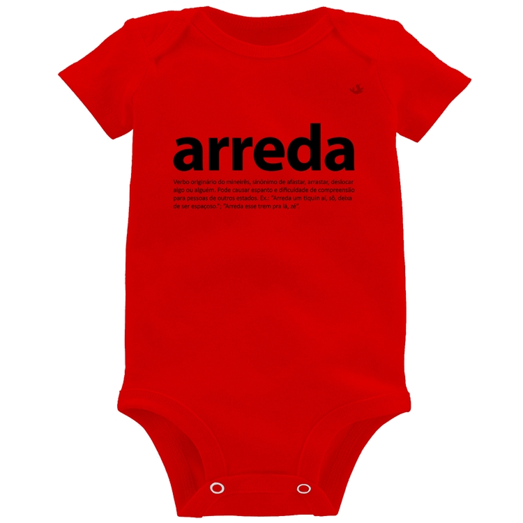 Body Bebê arreda - Vermelho