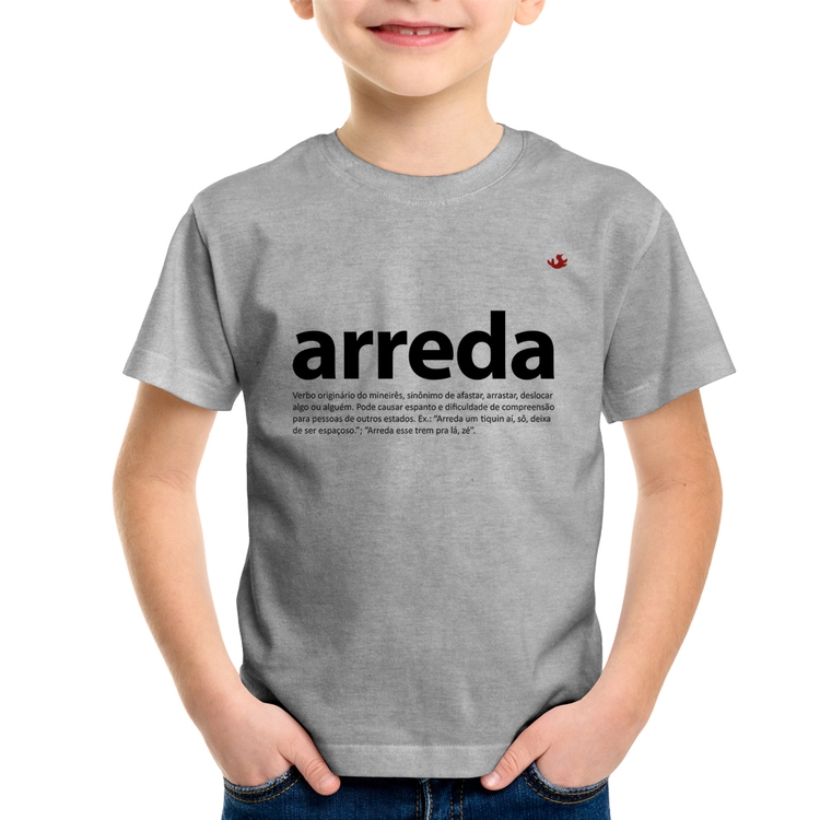 Camiseta Infantil arreda - Cinza