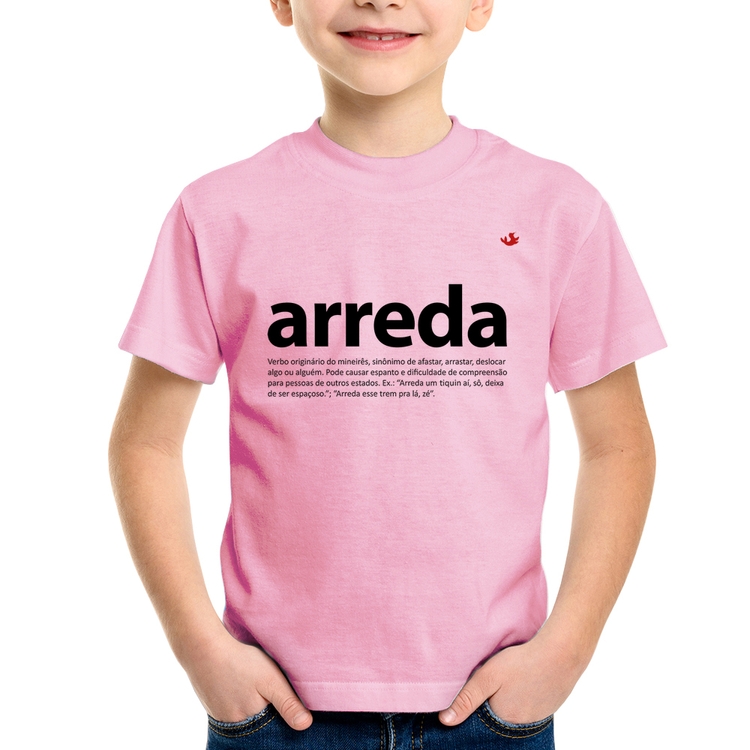 Camiseta Infantil arreda - Rosa Bebê