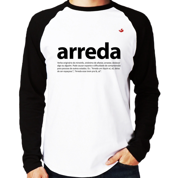 Camiseta Raglan arreda Manga Longa