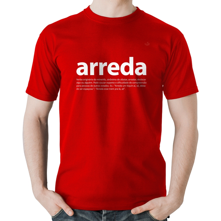 Camiseta Algodão arreda - Vermelha