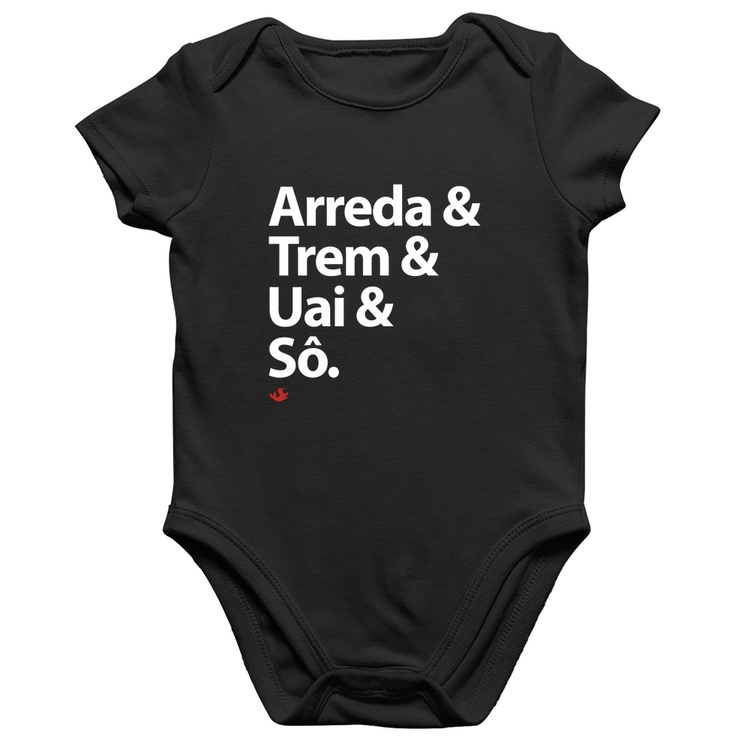 Body Bebê Algodão Arreda & Trem & Uai & Sô